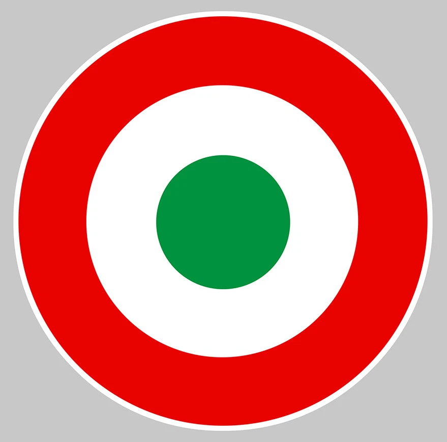 COCARDE ITALIE POUR FIAT 500 VESPA ARMEE ITALIENNE AUTOCOLLANT STICKER CA121