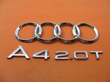 Véritable Audi 2.0 T badge Couvercle Arrière Queue gate boot Chrome Emblème 8h0853743h
