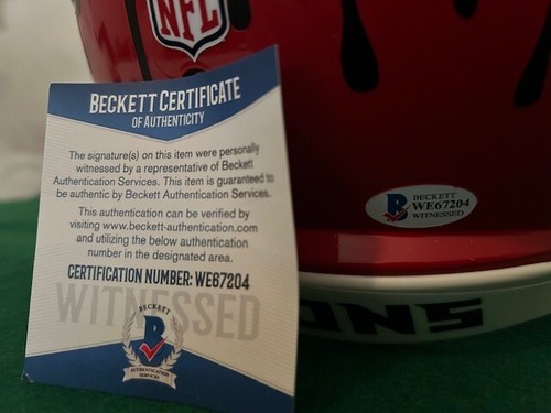 Julio Jones Signed Atlanta Falcons Speed Authentic Custom Drip NFL Helmet Auto - Picture 10 of 10