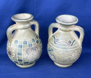 Chiminea SET of 2 Patina Green Terra Cotta Southwest  BID 4 CHARITY ❤️blt14m1