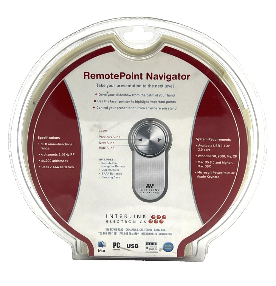 Interlink VP4250 RemotePoint Navigator with USB receiver (GG) - Image 2 of 2
