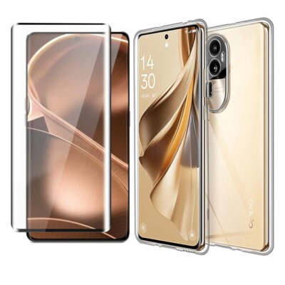 FOR OPPO RENO 10 PRO PLUS COVER CLEAR CASE + TEMPERED GLASS FILM