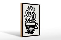 Holzschild Spruch 20X30 Cm Coffee Kaffee Holz Deko Schild Wooden Sign