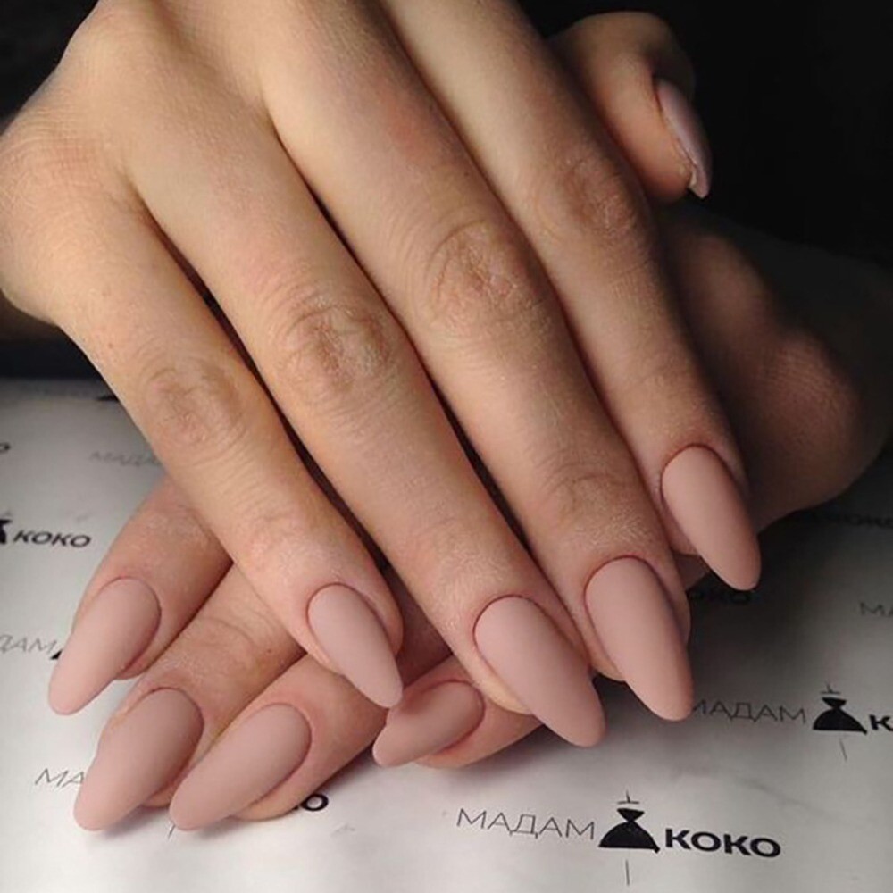 120 Acrylnagelspitzen – Klar, Matt | 12 Größen | Mandelform | Mittlere Länge | Für Nageldesign & Studio