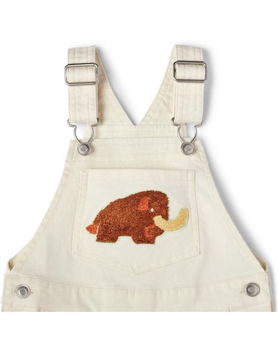 Christian Robinson Bib Overalls pants Cream Wooly Mammoth Size 4t - Picture 3 of 7