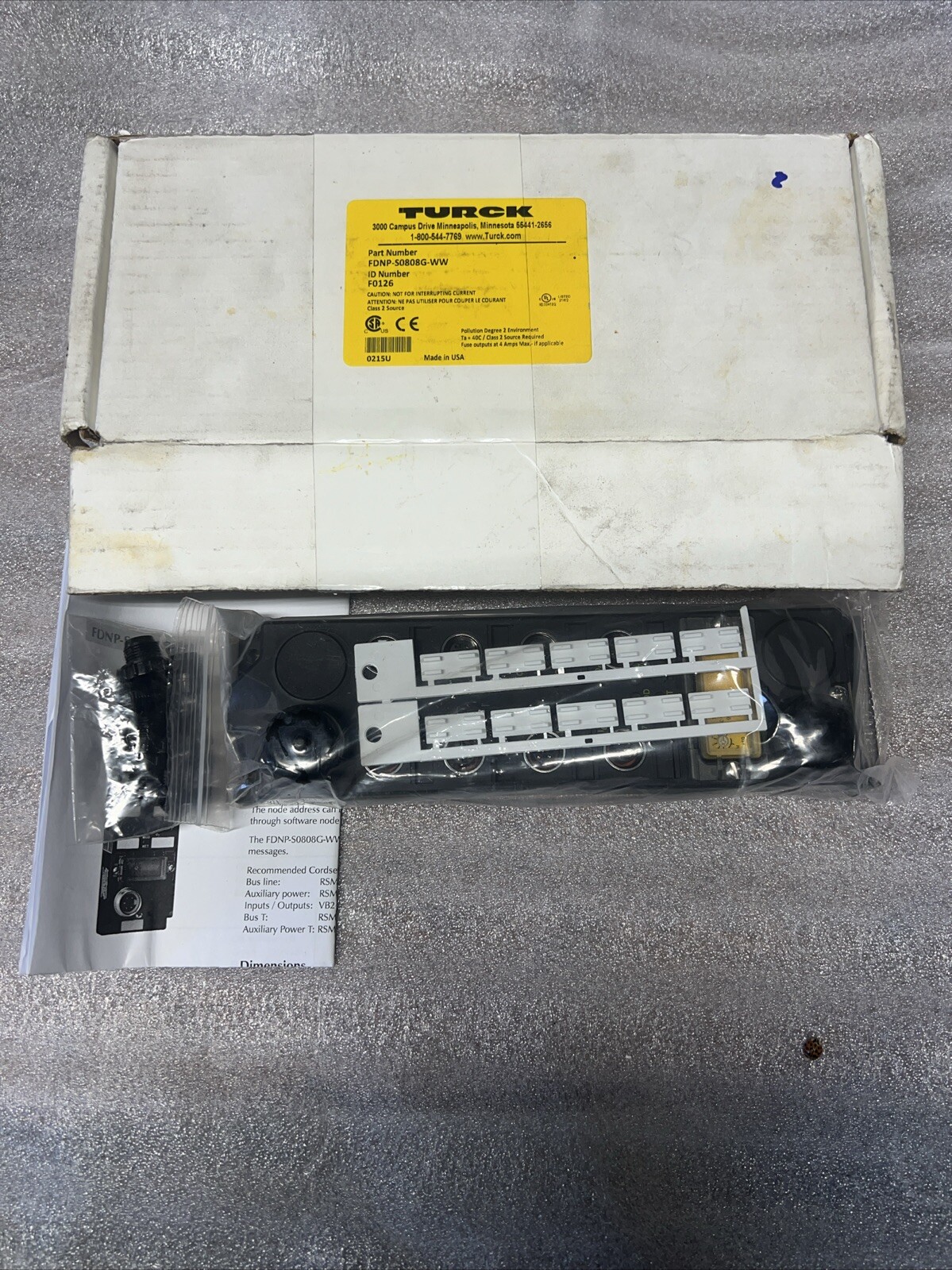 —-NEW—-TURCK FDNP-S0808G-WW Devicenet Station 8-Port F0126