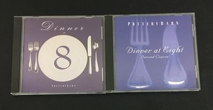 Lot Of 2 Pottery Barn Dinner At Eight Music Cds First And Second