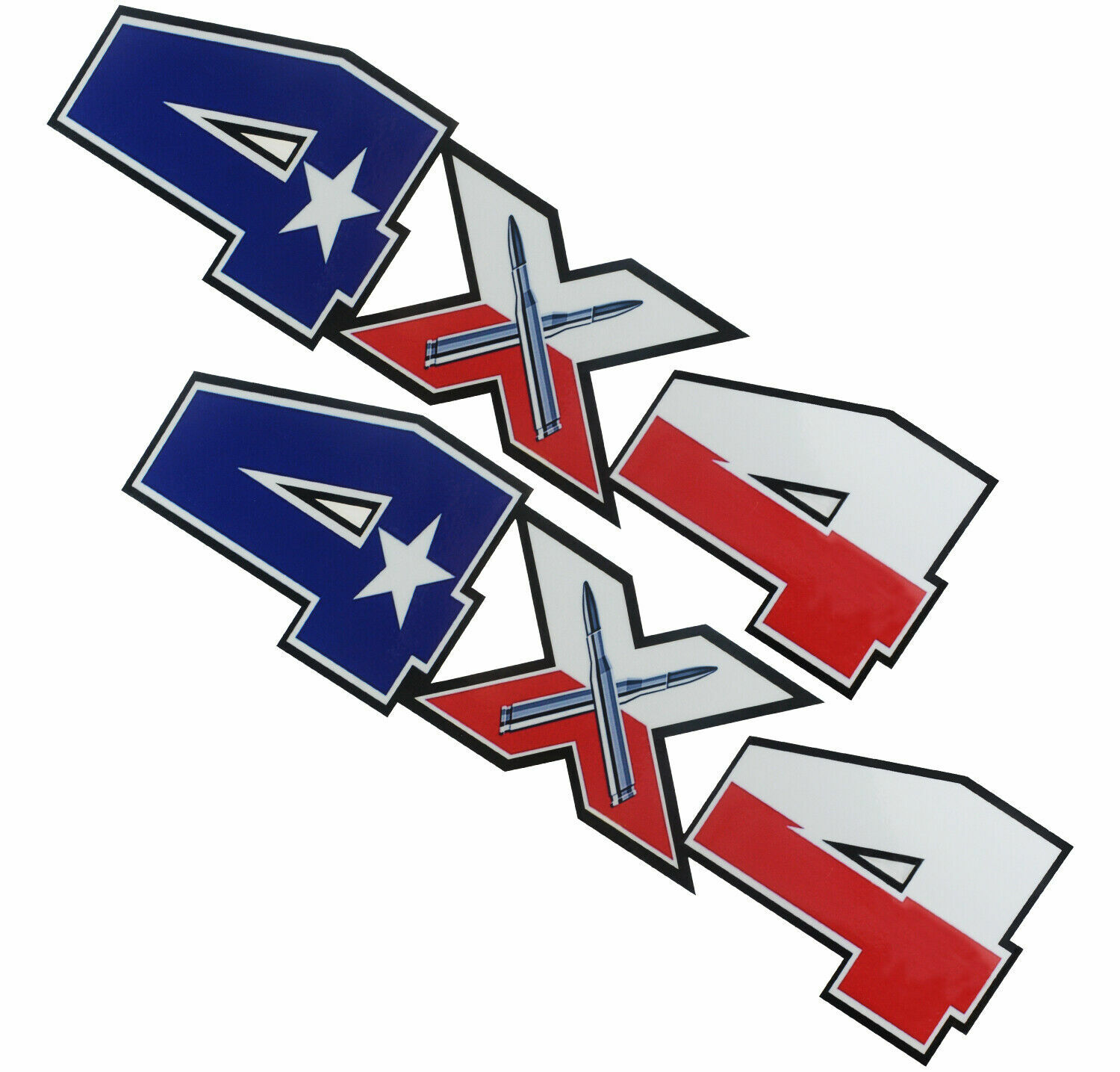 Pair Set 4x4 Decals American Flag Decals Bedside Truck Stickers eBay