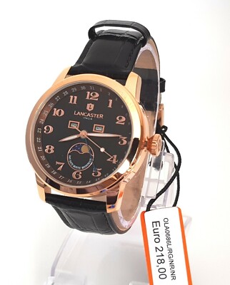 Lancaster Narciso Herrenuhr Zifferblatt Mondphasen mit Tag Datum 218,00  NEU