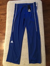 Adidas Women  s Climalite Utility Pant ROYAL/WHITE Sz M AT5355 NWT
