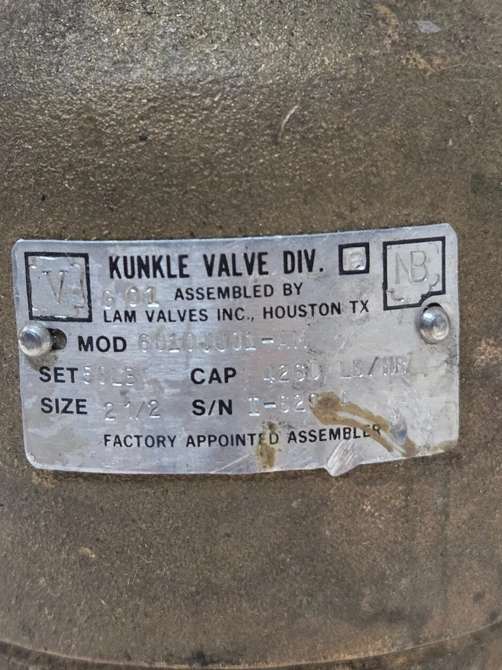 Kunkle Valve 6010JJ01-AM | 2 1/2" 4260 LB/HR - Image 2 of 4
