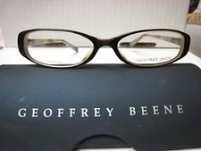 GEOFFREY BEENE EYEGLASS FRAMES Style PRESENCE in BLACK 53-15-140 W/ Case
