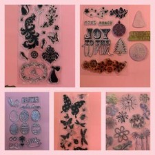 CLEAR STAMPS Lot for Cardmaking or Scrapbooking