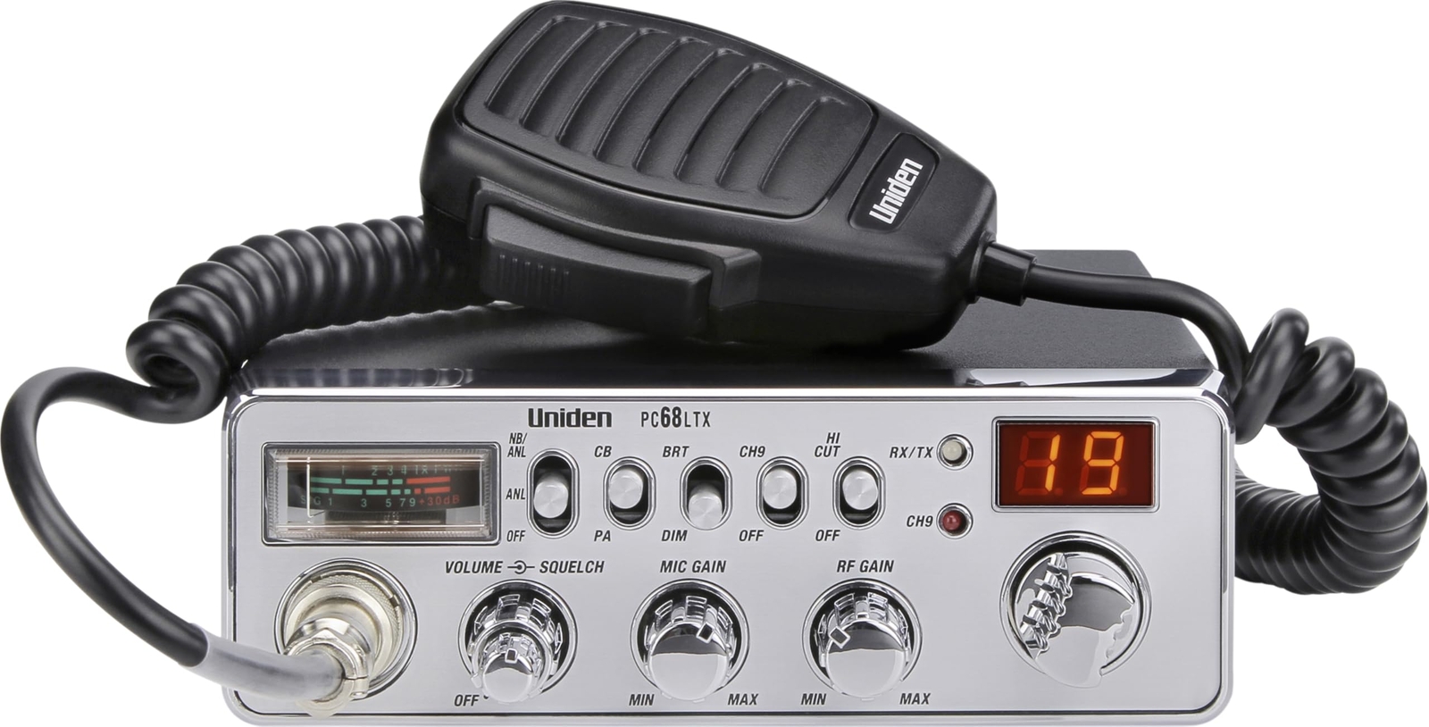PC68LTX 40-Channel CB Radio with PA/CB Switch, RF Gain and Mic Gain Control, ...