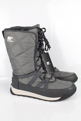 Sorel Women's Boots Whitney II Tall Lace Waterproof Insulated Quarry Gray