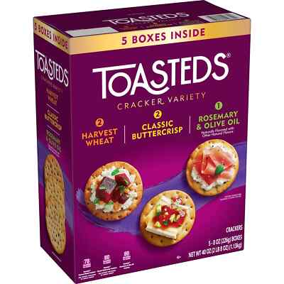 Kellogg's Toasted Variety Pack Crackers, 40 oz   Assorted Flavors, Snack Pack