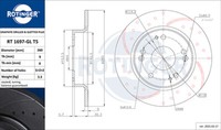 Rotinger 2X Bremsscheibe Hinten Ø260Mm Passend FüR Honda Civic Viii Hatchback