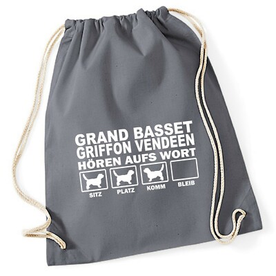 Turnbeutel GRAND BASSET GRIFFON VENDEEN HÖREN AUFS WORT by Siviwonder 