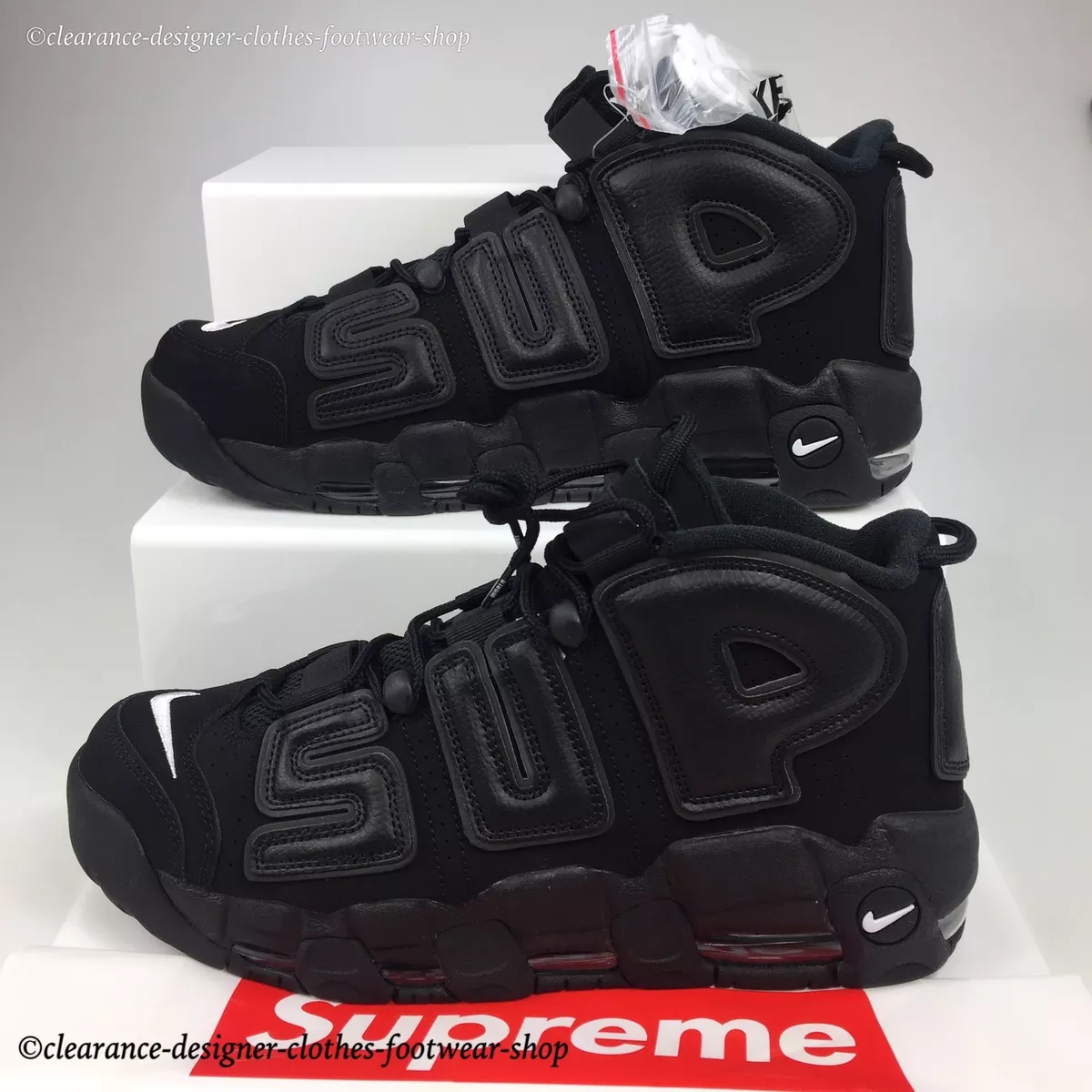 Air more uptempo suptempo leather high trainers Nike x Supreme