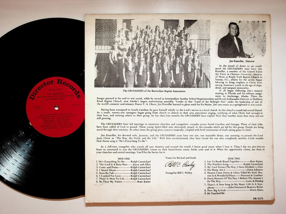 The Crusaders Of The Beaverdam Baptist Association Gospel Vinyl LP Record - Image 2 of 4