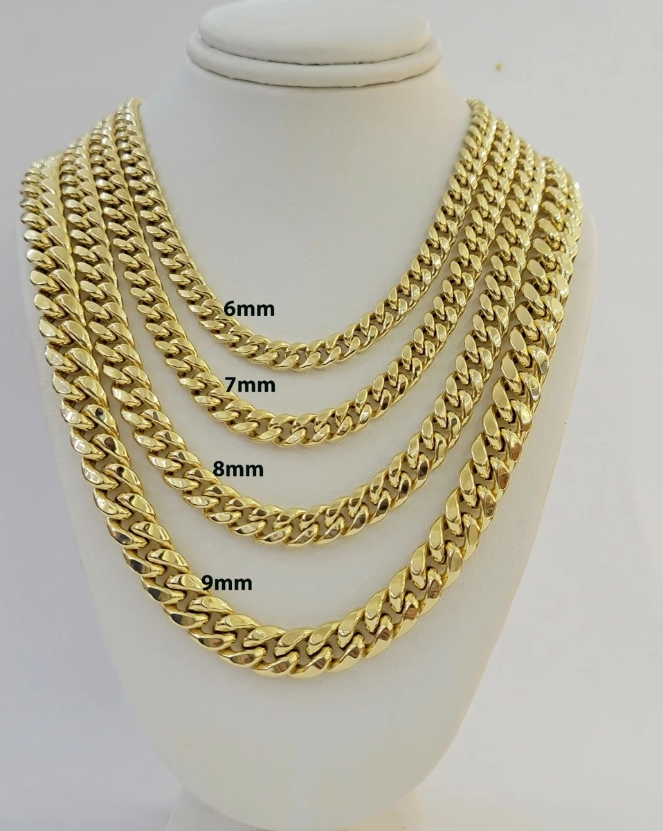 14k Solid Yellow Gold Cuban Link Chain 4mm – NYC Luxury