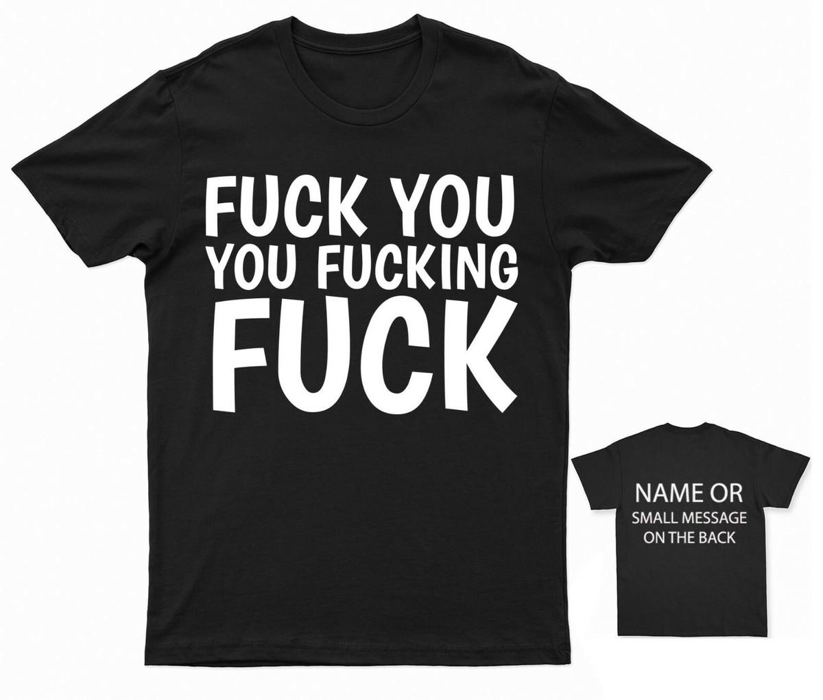 Fuck You All グラフィックTシャツ ブラック