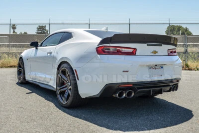 1LE Extended BLACK Rear Trunk Lid Wickerbill Spoiler For 16-Up Chevrolet Camaro - Image 1 of 4