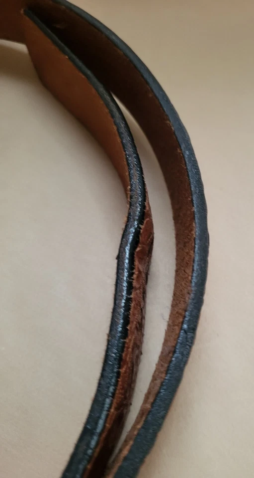 Cinturón de cuero hecho a mano patrón floral hecho a mano 5 muescas 37-41 pulgadas Foto 3 de 4