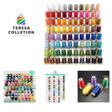 80 Spools Polyester Embroidery Machine Thread Kit 500M 550Y Each Spool - Colo...