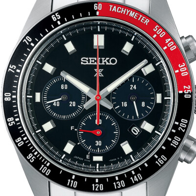 SEIKO PROSPEX SPEEDTIMER SBDL099 Black Solar Chronograph Men