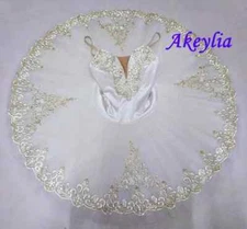 Women Princess Professional Tutu White Ballet Pancake Costume Purple Tutu Dress