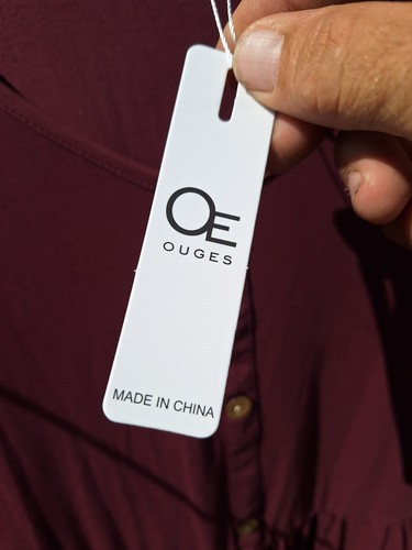 OE Ouges Maroon Dress Size 2XL NWT - Picture 5 of 8