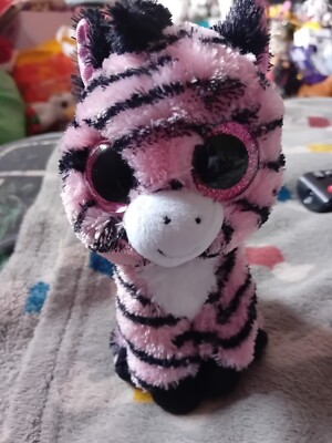Ty Beanie Boos Zoey The Pink Zebra, Small Plush Soft Toy UK