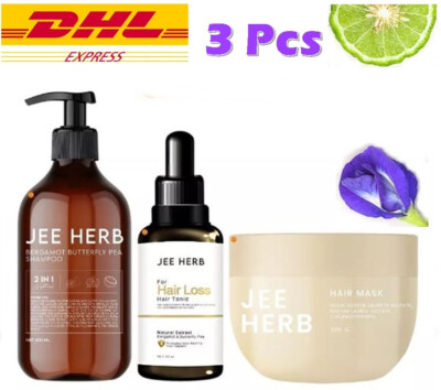 Set Jee Herb Shampoo + Hair Tonic + Hair Mask Scalp Growth Regrow