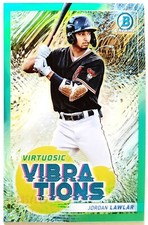 Jordan Lawlar 2022 Bowman Chrome Virtuosic Vibrations Green Shimmer Refractor