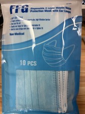 Disposable 3 Layer Mouth/Nose Protection Mask with Ear Loops
