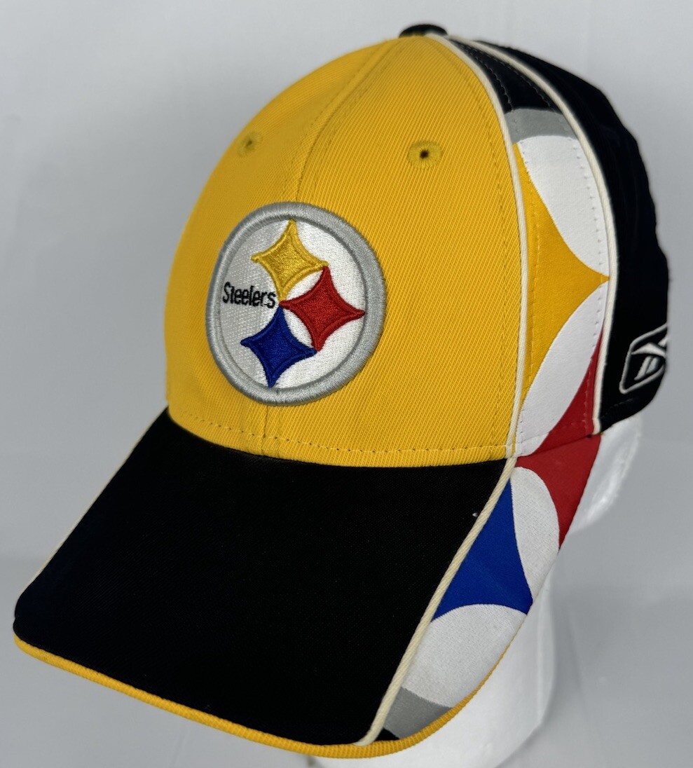 Vintage Y2K Reebok Steelers Embroidered Fitted Cap OSFA Excellent Condition