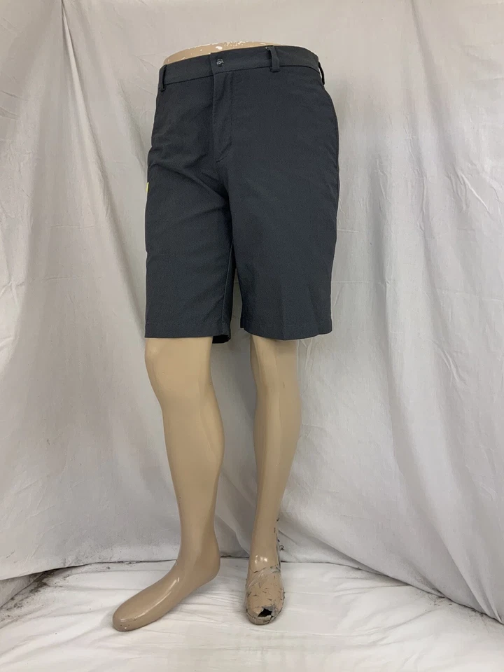 Pantalones Cortos de Golf Slazenger 32 Gris Frente Plano Nylon Poli Elástico YGI N2-815 Foto 2 de 4