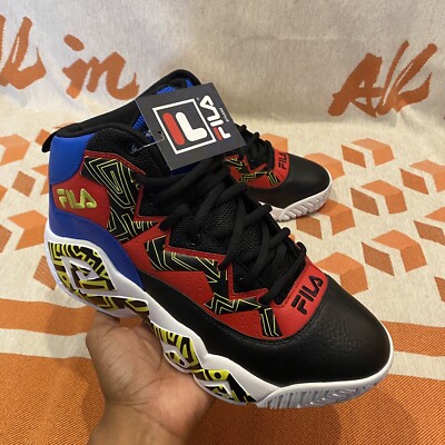 FILA MB Mens Basketball Shoes Size Black Blue Red Neon Green