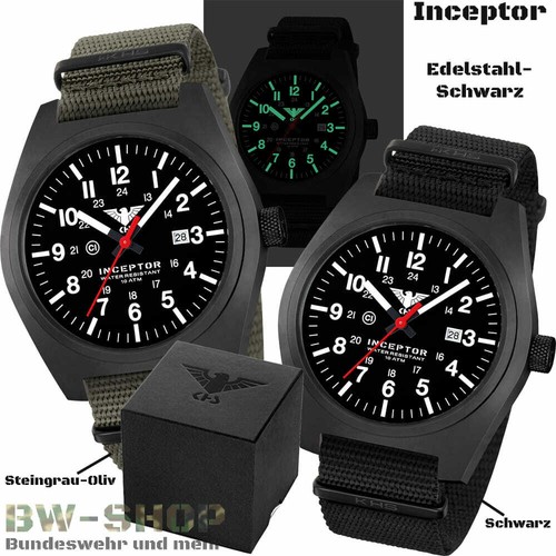 KHS INCEPTOR EINSATZUHR ANALOG MILITÄR BW ARMEE UHR US ARMY TACTICAL WATCH STEEL - Bild 6 von 7