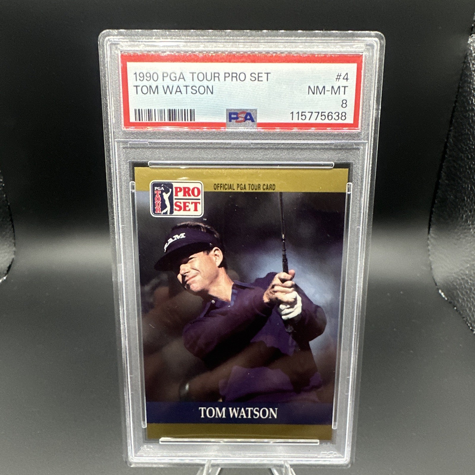 Pro Set 1990 PGA Tour Tom Watson #4 PSA 8 Graded Golf Trading Card