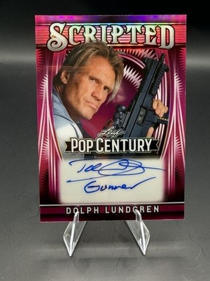 DOLPH LUNDGREN 2025 Leaf Pop Century SCRIPTED INSCRIPTION Card Auto 2/8 #S-DL3