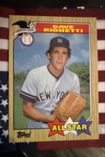 1987 Topps All-Star Dave Righetti #616 New York Yankees MLB baseball card sports