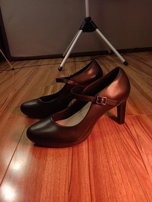 #ad #ad Clarks Ambyr Shine Mary Jane Pumps Black Leather Women Heels Size 11 M $39.00