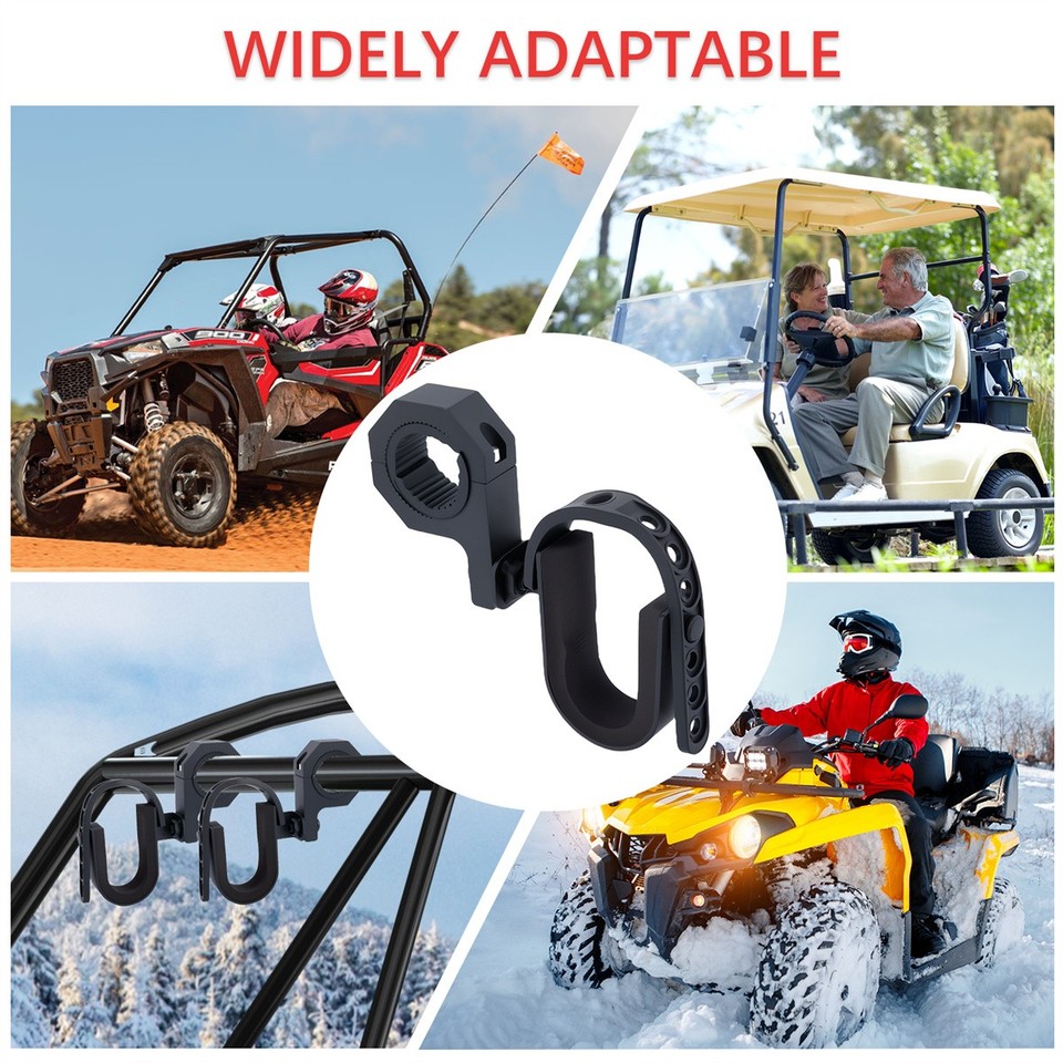 Atv Front Rifle Rack 4pcs UTV ATV Gun Holder Grip 2-Gun Mount Racks for Polaris RZR Ranger ...