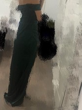 Women’s Dark Green Off-Shoulder Maxi Dress Elegant Formal