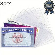 8 pcs Social Security Card Protector/Medicare Card Protector Sleeve/Social Card