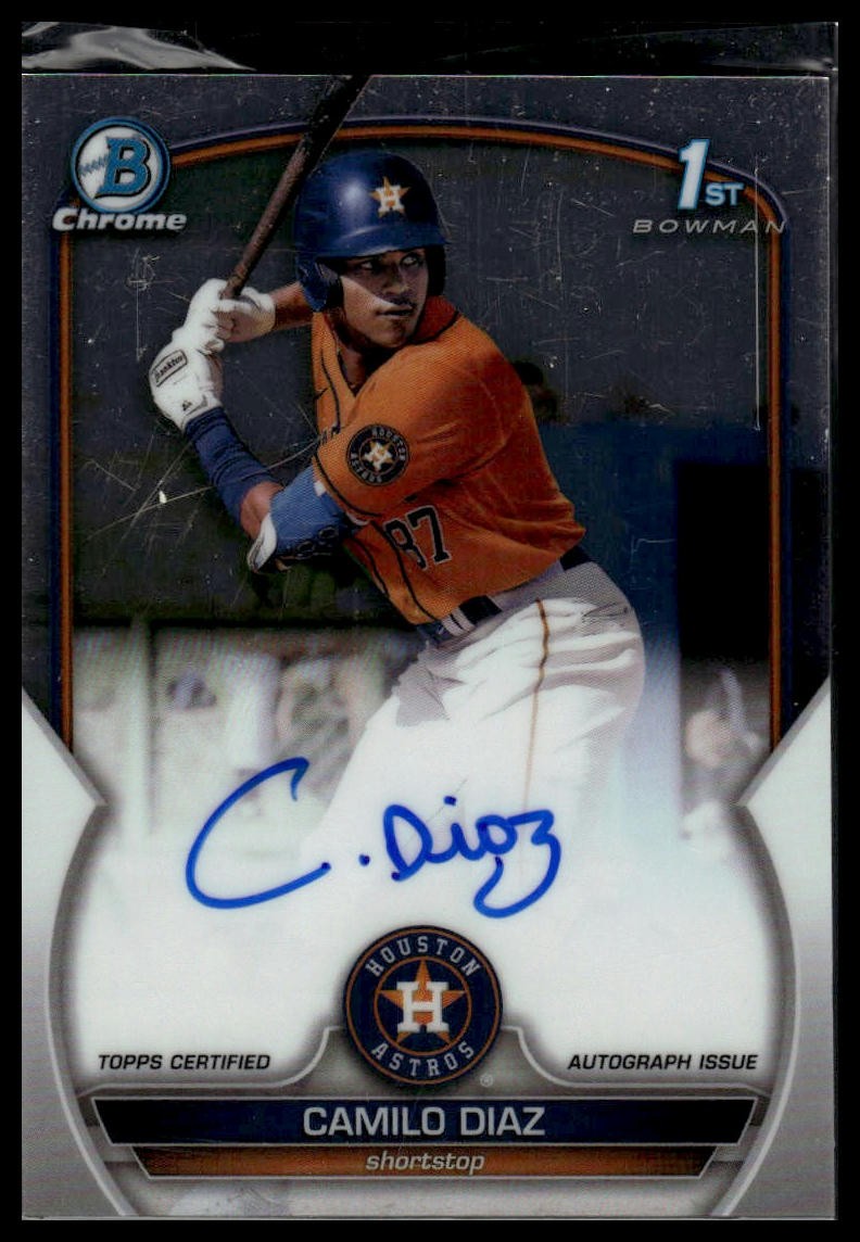 2023 Bowman Chrome #CPA-CD Camilo Diaz Prospect Autographs