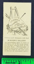 Vintage Photography Winder's Gallery Cincy Ohio Business Card Has Back Wear
