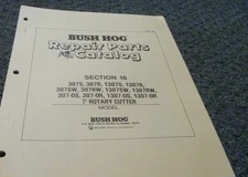 Bush Hog 307-OS 307-OR 1307-OS 1307-OR 7Ft Rotary Cutter Parts Catalog Manual xz